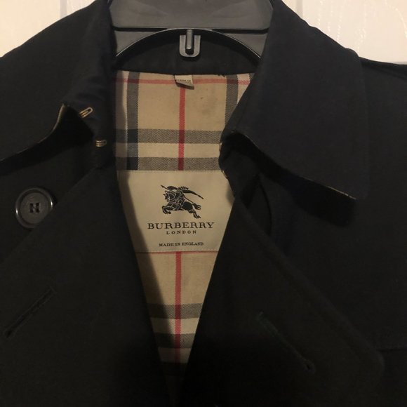 Burberry Women Trench Coat Jacket size 4 small blk - Picture 2 of 16